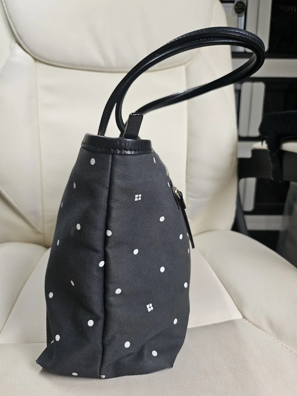 Kate Spade Black Polka Dot Tote Bag